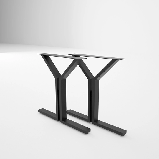 Metal Dining Table Legs, Industrial Modern Base, Kitchen Pied De Table, Tischbeine, Y Shaped Legs Set 2