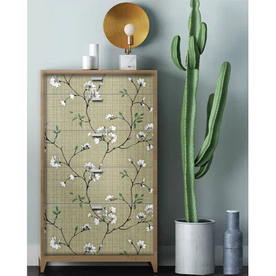 Jaana Floral 9.8' L x 17.7" W Peel and Stick Wallpaper Roll