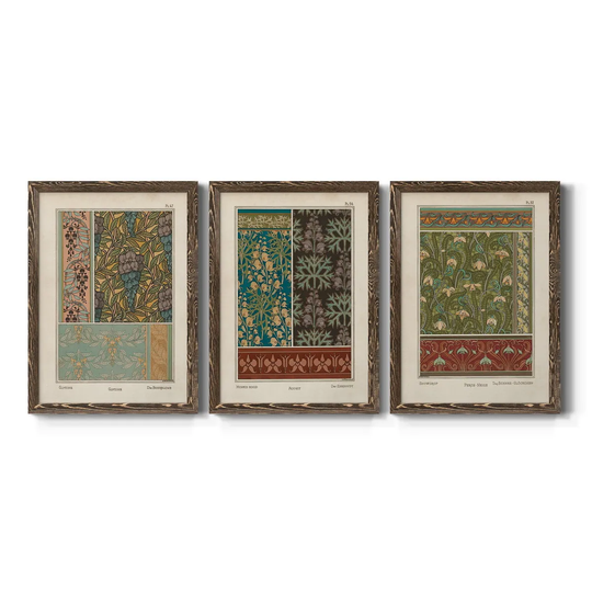 Nouveau Decorative IV-Premium Framed Canvas - Ready to Hang - Multi-Color