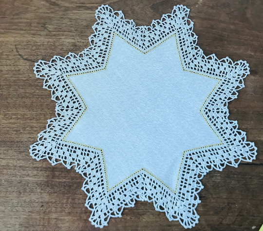 Handmade Christmas Star Table Doilies - Doily Centerpiece