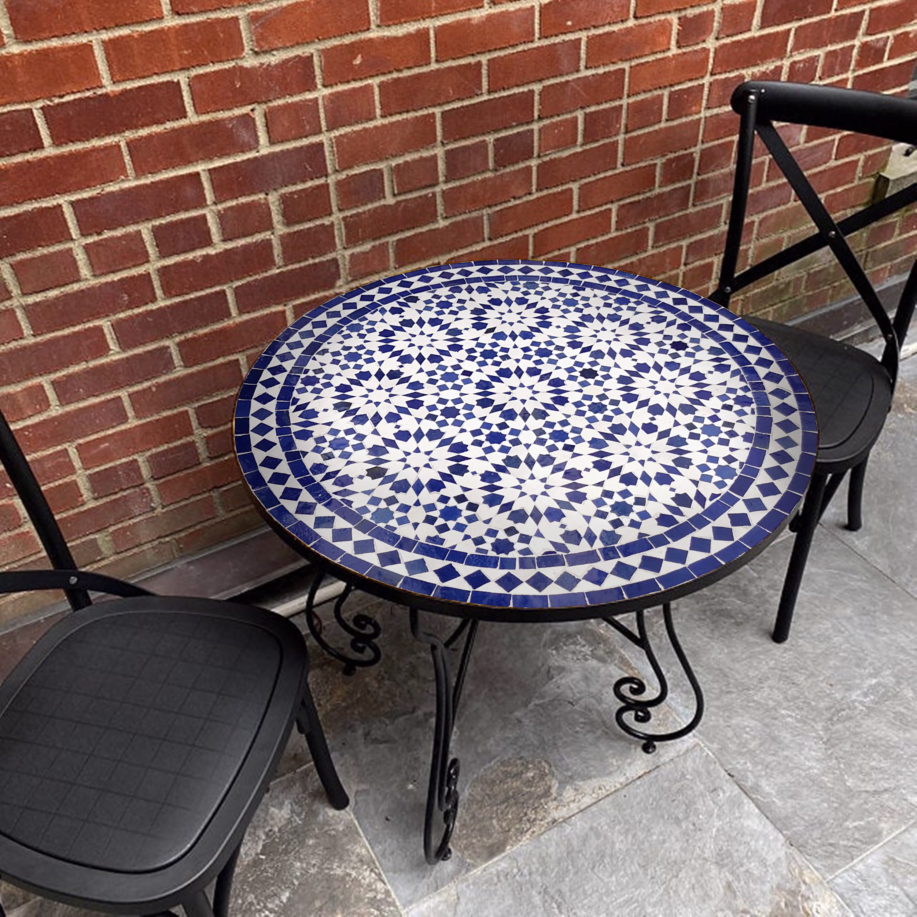 Solid Mosaic Table - Crafts Art Mid Century Outdoor Handmade Coffee