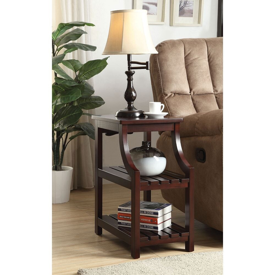 Aoolive End Table Side Table in Espresso for Living Room Dining Room