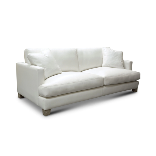 Galaxy Top Grain Leather Modern 3-Seater Sofa