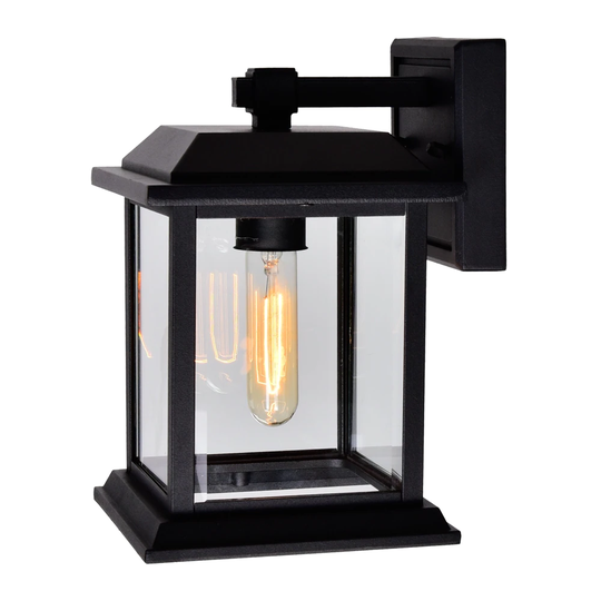 Blackbridge 8 in. 1 Light Outdoor Wall Light with Black finish - 8 inch