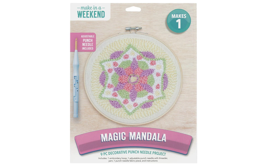 Leisure Arts Magic Mandala - Make in A Weekend Punch Needle Kit 8"