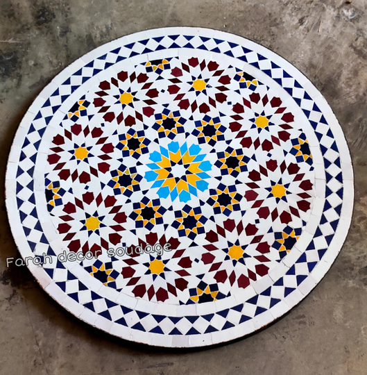 Customizable Mosaic Table, Outdoor & Indoor Table Mosaic Handmade Dining & Coffe Round