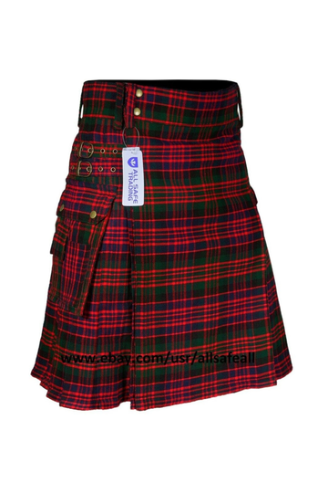 Scottish Mens Utility Kilt, Macdonald, Highland Men's Handmade Tartan, Kilt For Men, Traditional Gift