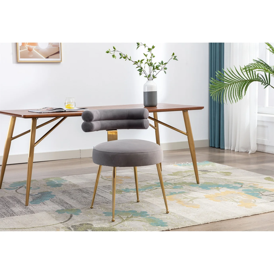Leisure Velvet Upholstered Armless Accent Chair