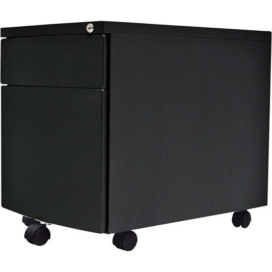 Eurotech Two Drawer Mobile Pedestal File Cabinet with Lock