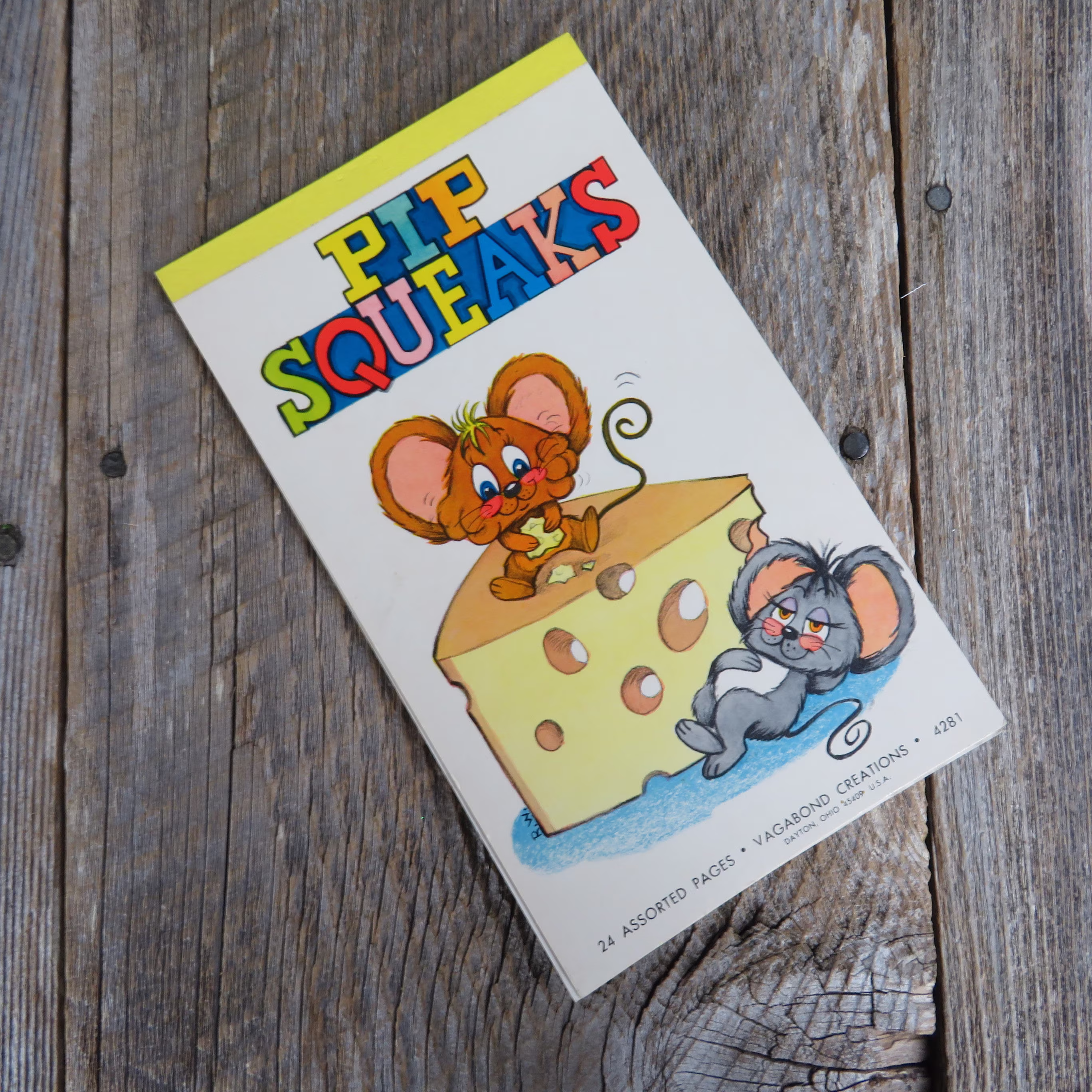 Vintage Cute Mouse Writing Paper Pad Stationery Pip Squeaks Tablet Vagabond Creations