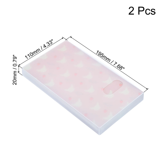 Plastic Business Card Holders Portable Card Binder Book Light Pink - Light Pink - 2 Pack