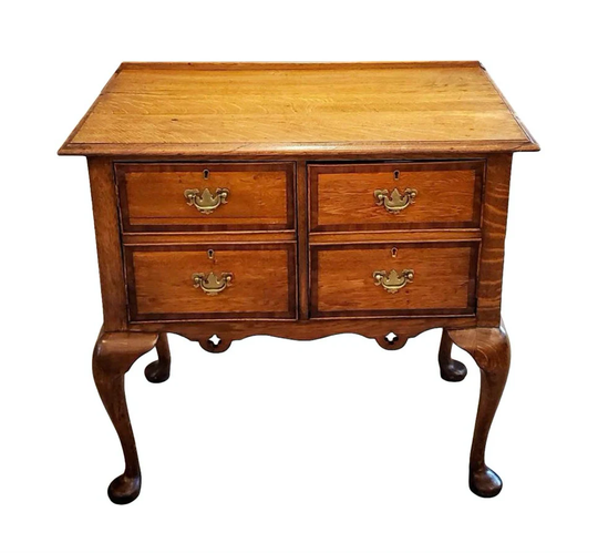 Early 20Th Century Oak Lowboy Console Table
