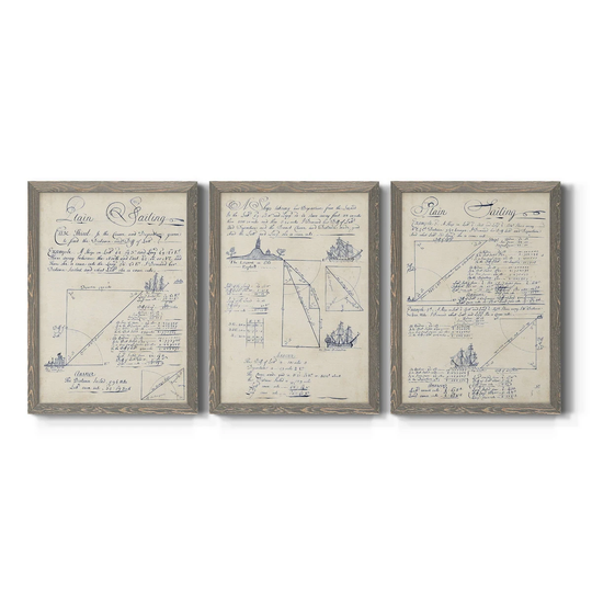 Nautical Journal IV-Premium Framed Canvas - Ready to Hang - Multi-Color