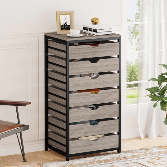 5-Drawer Chest & Wood 7 Drawer Storage Dresser Cabinet