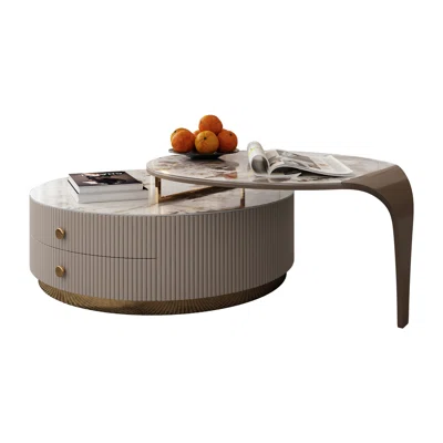 Colwich Drum Coffee Table with Storage