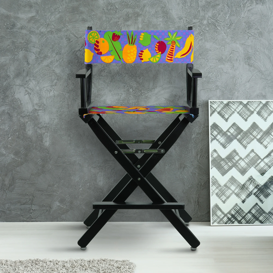 24" Director's Chair Black Frame-Calypso Fruit - 23"W x 19"D x 39.5"H