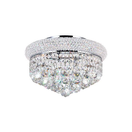 Guisseppe Lighting Four Light Flush Mount Empire Chrome - Exact Size