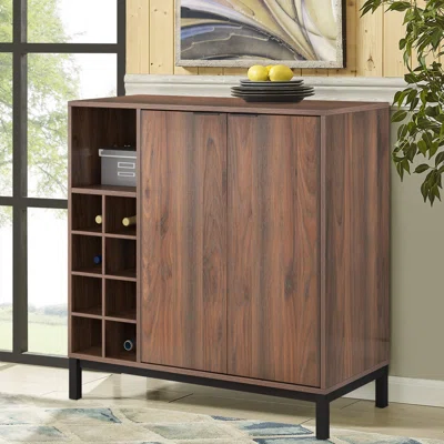 34" W Modern Buffet Sideboard With Adjustable Shelve, Bar Cabinet With Storage Wine Racks, Kitchen Server, Storage Cupboard