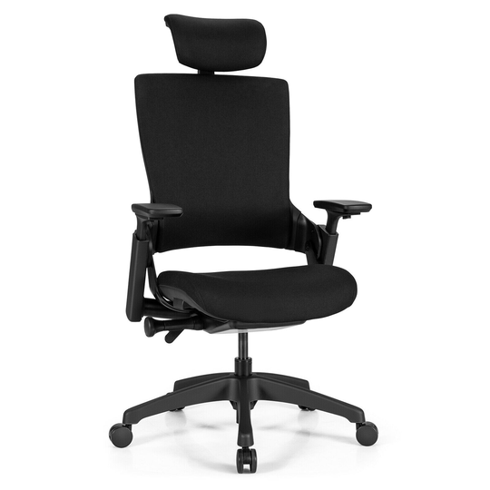 Gymax Executive Office Chair Adjustable Task Chair w/Sliding Seat & 3D - See Details