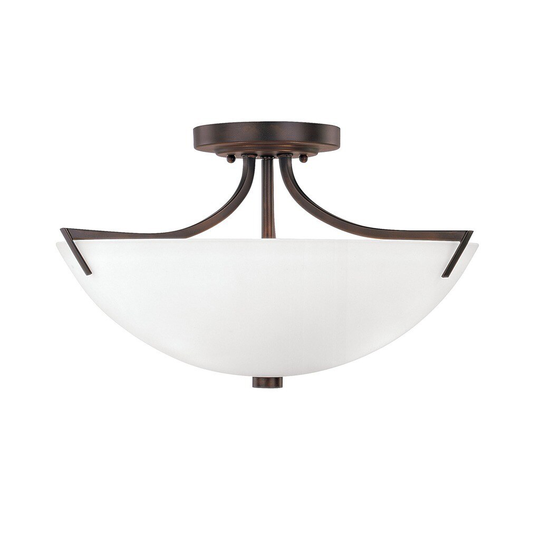 Stanton 3-light Burnished Bronze Semi-Flush Mount