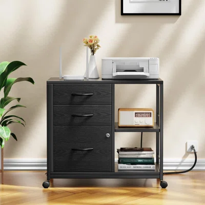 Wesler 3-Drawer Mobile Lateral Filing Cabinet
