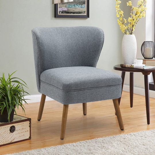 Upholstered Accent Chair Armchair Linen Side Chair