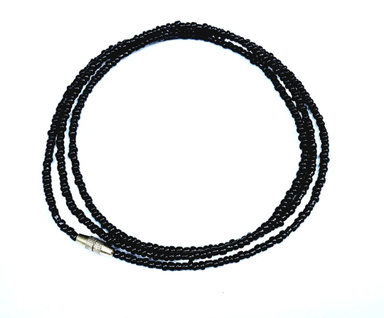 Black African Waist Beads - Belly Chains For Weight Loss- With Clasps