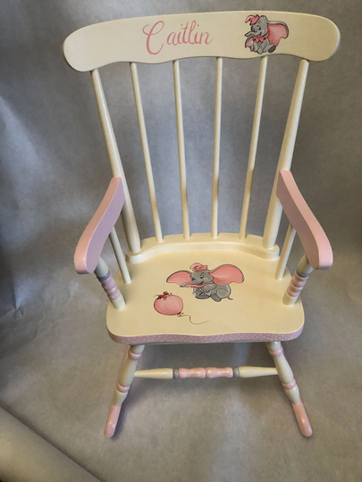 Child's Rocking Chairs, Hand Painted Kids Chit, Baby Shower Gifts