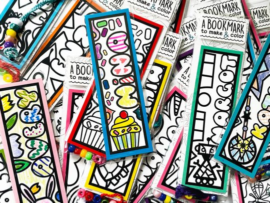 Personalized Kids Bookmarks To Color - Children's Birthday Party Favors Or Activity Diy Arts & Crafts Kit Stocking Stuffer