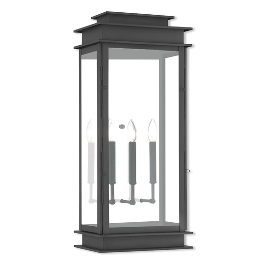 Livex Lighting Princeton Black Brass 3-light Outdoor Wall Lantern