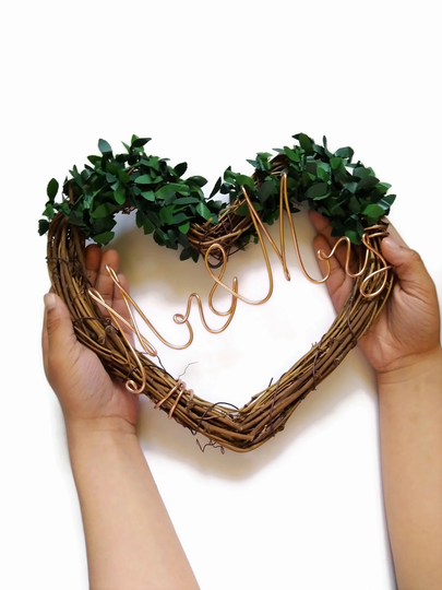 Rustic Mr & Mrs Vine Chair Backs For Cottagecore Wedding