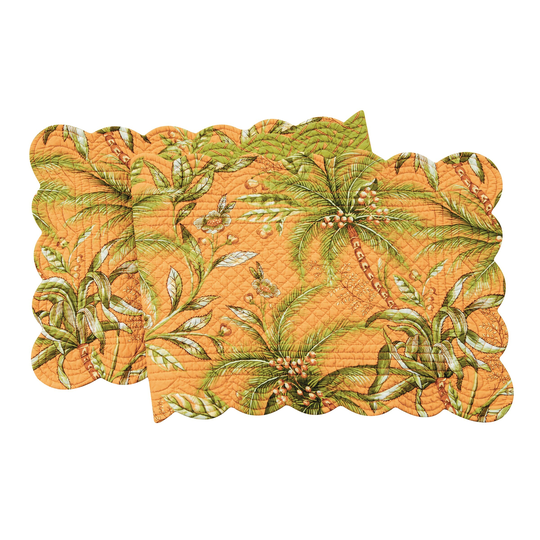 Colonial Williamsburg 14" x 51" Barbados Sunset Table Runner - Orange