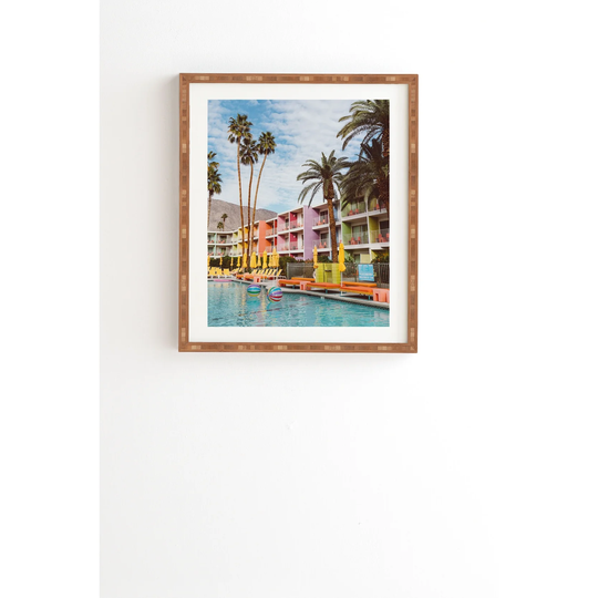 Deny Designs Pool Day Framed Wall Art - Multi-Color