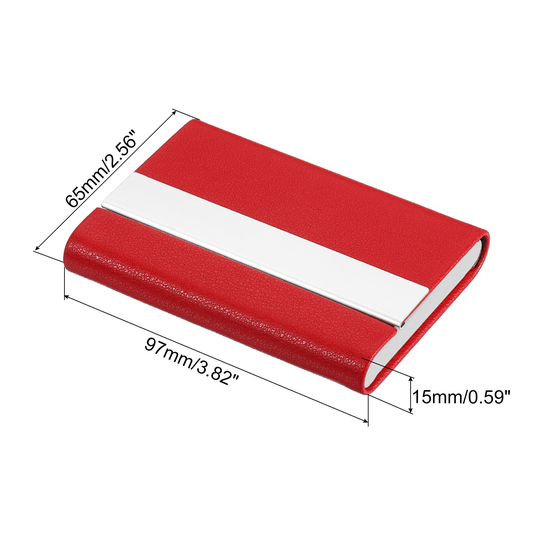 Business Card Holder, PU Leather Flip Slim Name Card Protector Case
