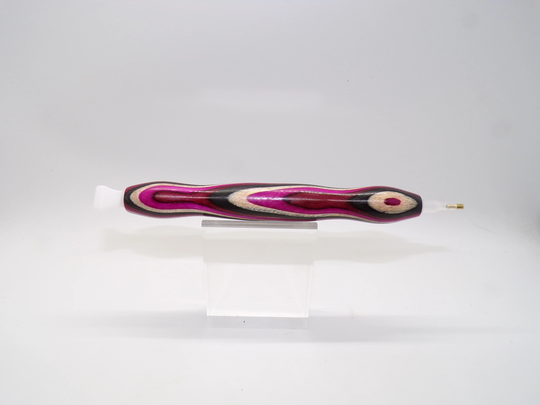 Diamond Painting Pen, Cream, Pink, Red, Black, Diagonal Laminated Wood, Frog Blanks, Stylus Handturned, Wood