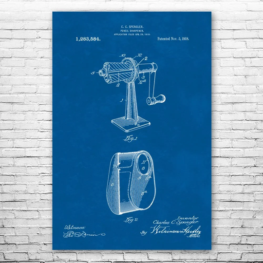 Pencil Sharpener Poster Print, Teacher Decor, Writer Gift, Office Wall Art, Class Journalist Classroom Studio Decor