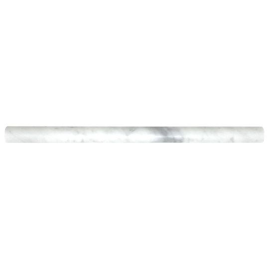Carrara 1x12 Honed Pencil Liner (Box of 3 Pieces) - White