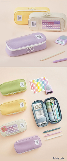 Archive Pen Pouch [5Colors]/Case Pencil Zipper Makeup Pouch, Bag School Supplies Office Dubudumo