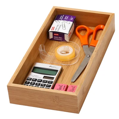 Bamboo 2"H x 6"W x 12"D Drawer Organizer