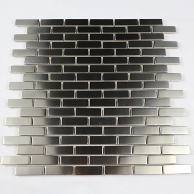 Montone Metal Stainless Steel Mini Brick Mosaic Wall Tile