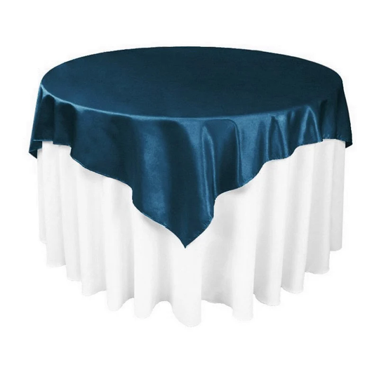 Teal Satin Table Overlay 58''x58''