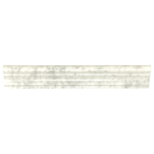 Carrara 2x12 Polished Pencil Liner (Box of 3 Pieces) - White