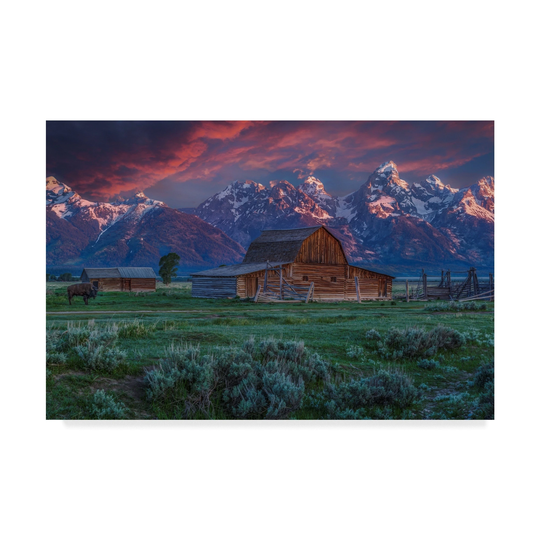 Galloimages Online 'Mormon Row Barn Sunrise' Canvas Art - Multi-color
