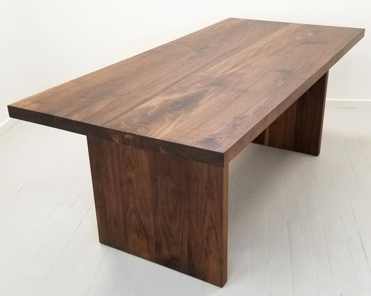 2" Panel Dining Table in Solid Walnut
