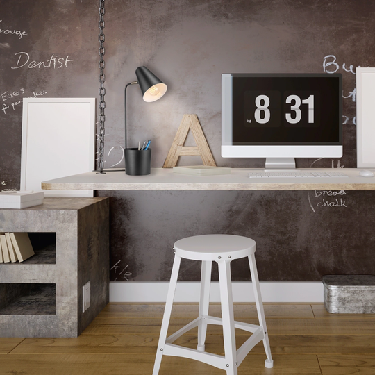 Taylor 18" Matte Black Desk Lamp with Organizer