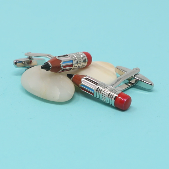 Novelty Multi Color Enamel Fill Pencil Cufflinks Best Dad Birthday Father's Day Gift Wedding For Him