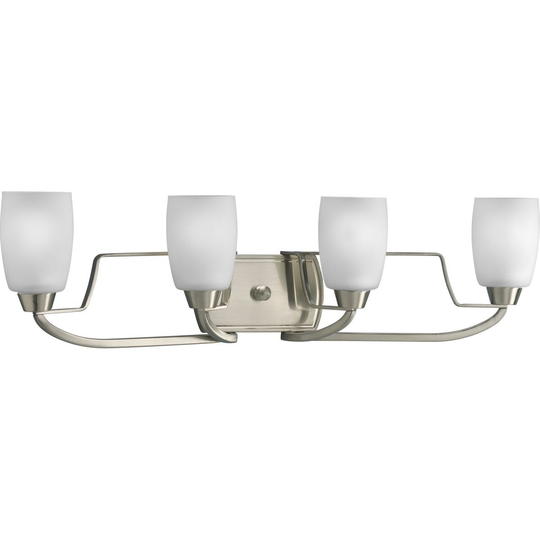 Progress Lighting Silvertone Wisten Collection 4-light Brushed Nickel Bath Light - N/A