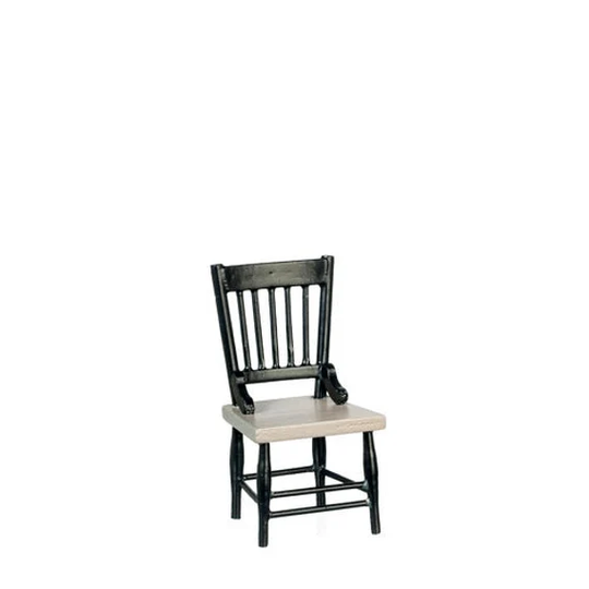 112 Dollhouse Miniature Rs Chair Turned Leg Gr/Bk Az T2682
