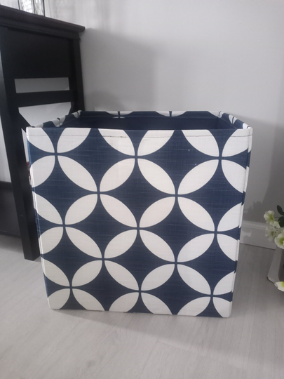 Navy Storage Bin in Your Custom Size