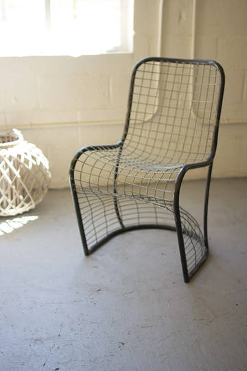 Woven Metal Dining Chair